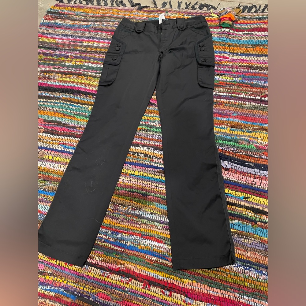 Black Boot Cut Women's Pants House of Dereon military